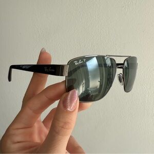 Ray-Ban Silver and Black Sunglasses